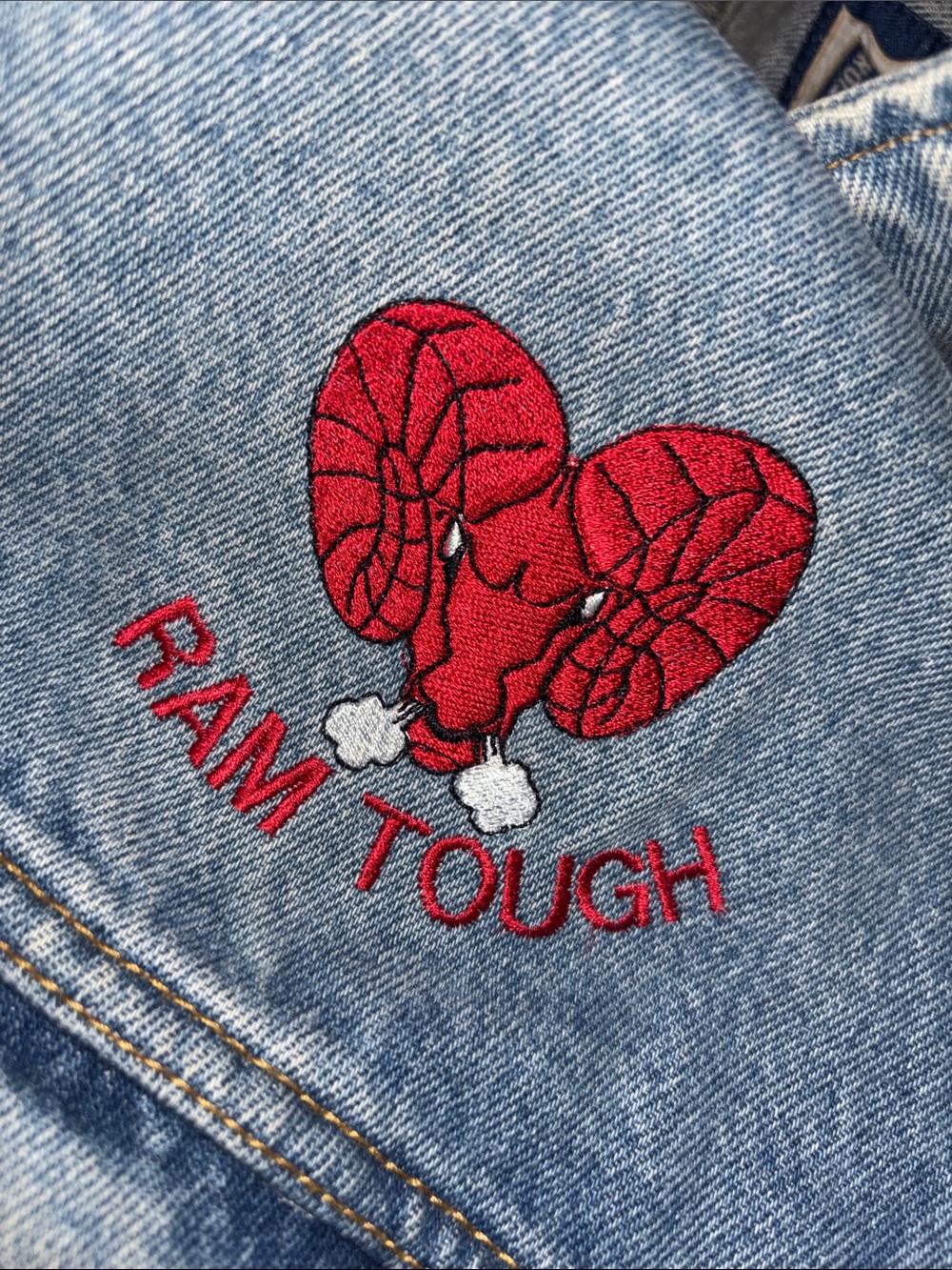 Lee Light Blue Denim Jacket with Red Embroidery - Picture 4 of 5